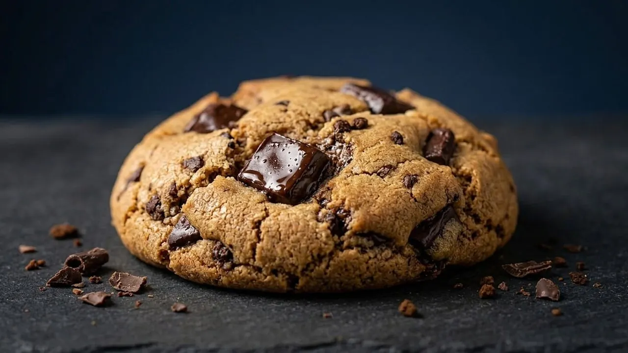A single cookie lit on a dark surface — a session token that's only as safe as the flags set on it.